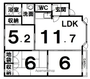 リバーサイドハイム【1階】の間取り